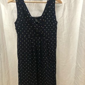 Navy Dress with Tan Polka Dots by Ann Taylor